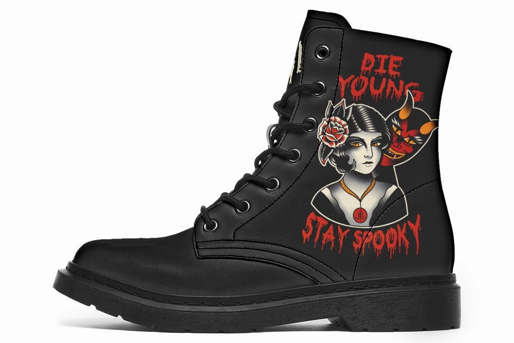 Grab Now Die Young Stay Spooky Boots