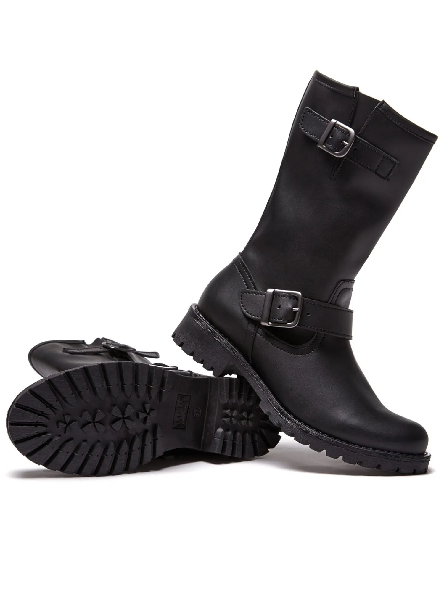 british retro Mid-Length Moto Boots