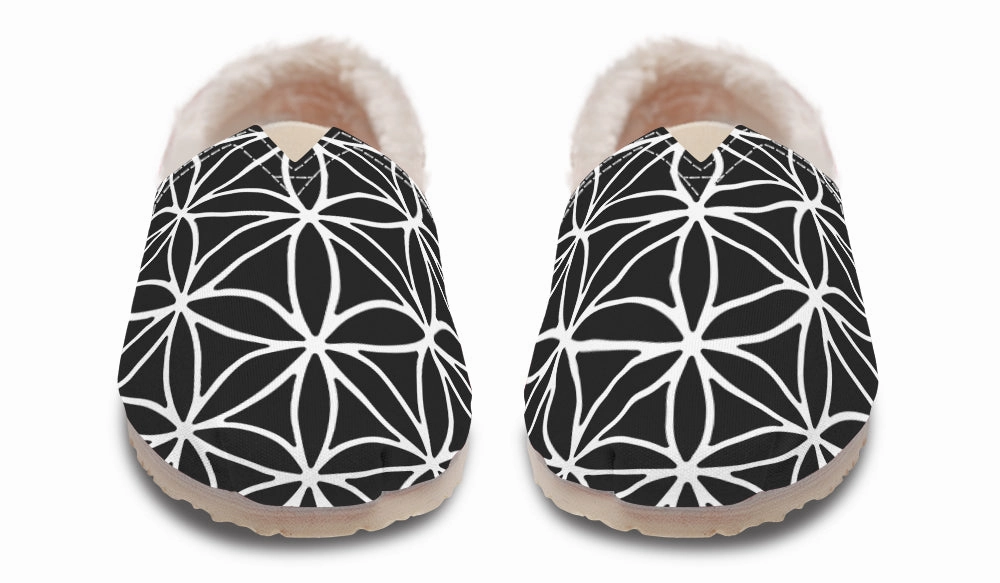 Flower Of Life Winter Casual Shoes Cotton Base Stone Glam