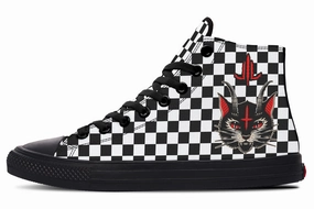 Dock Easy forest walk Cat Demon Checkered High Tops