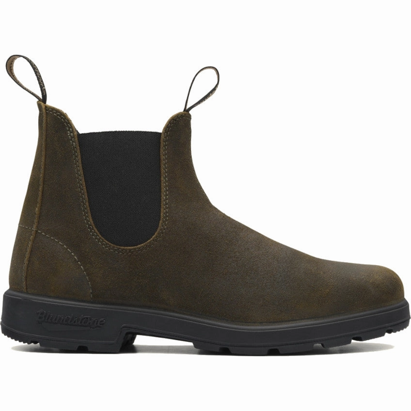 CHELSEA BOOT OLIVE SUEDE, #1615 Premium Material