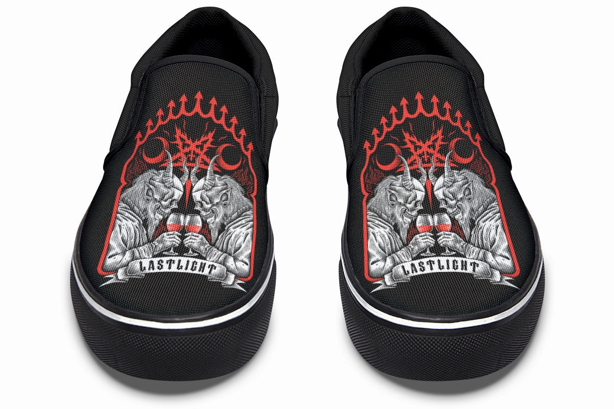 Cheers The Devil Slip On Shoes Foam Base Breathable mesh