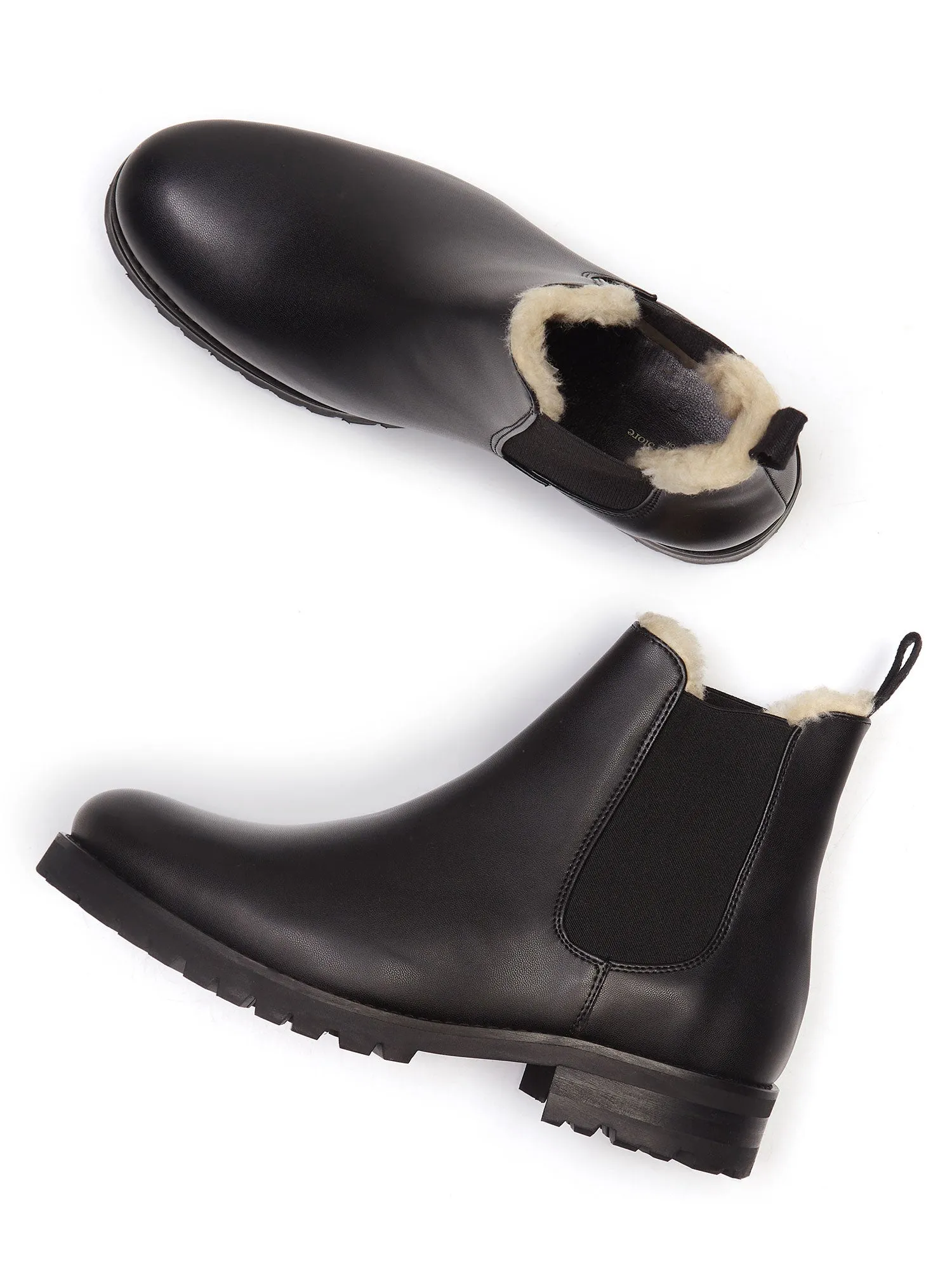 Minimal Aesthetic Luxe Insulated Deep Tread Chelsea Boots