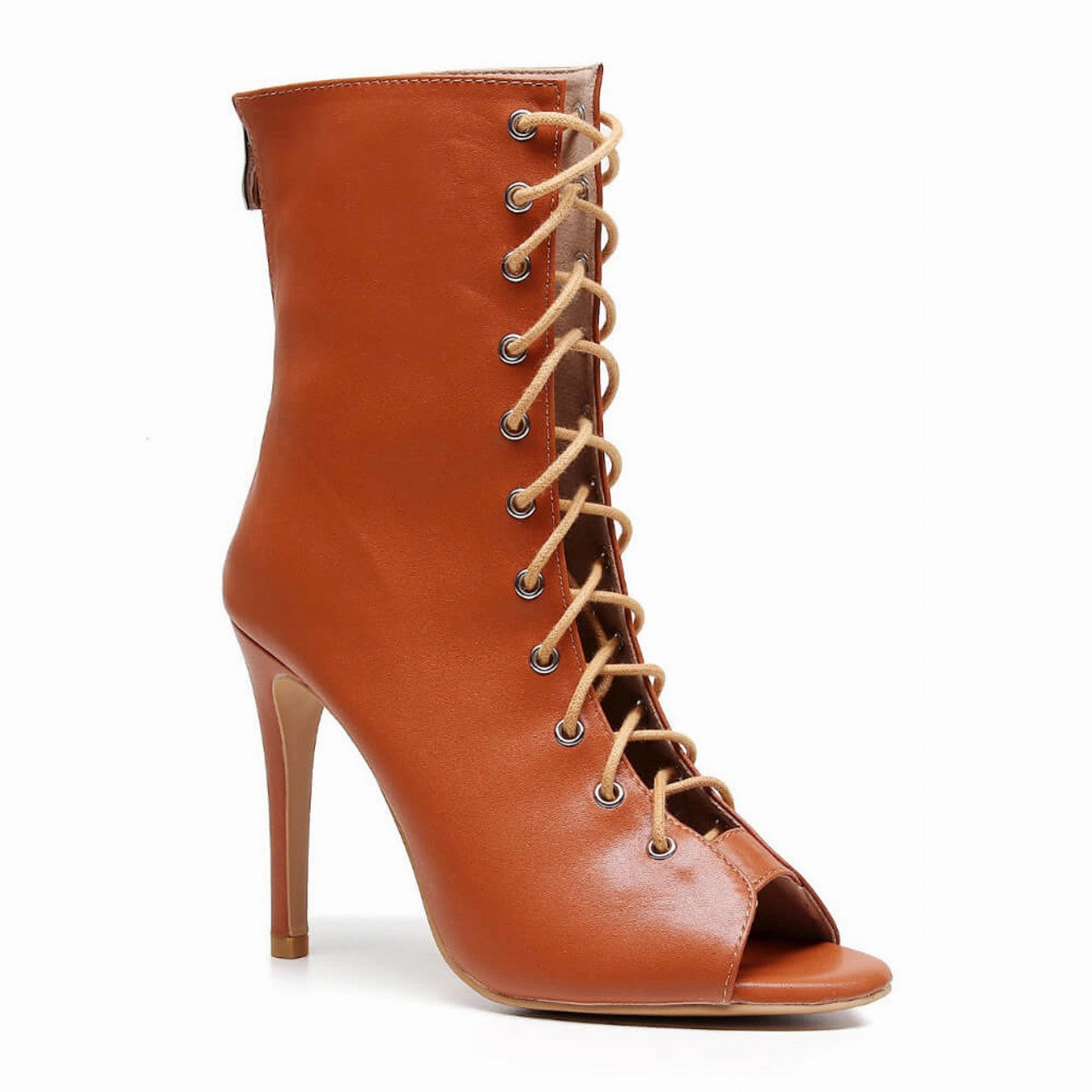 Smart Shoes Soft Appeal Sofiya True Nudes - Shade 5 Open Toe Latin Dance Bootie (Street Sole)