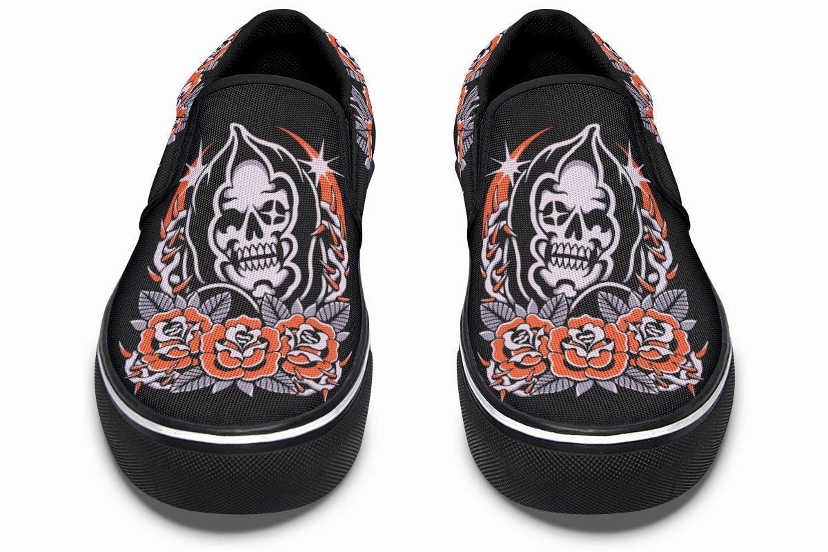 Toe Guard Reaper Roses Slip On Shoes