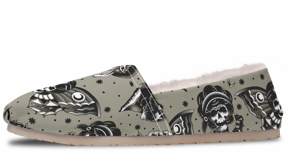 Classic Dead Girls Winter Casual Shoes Wet Grip