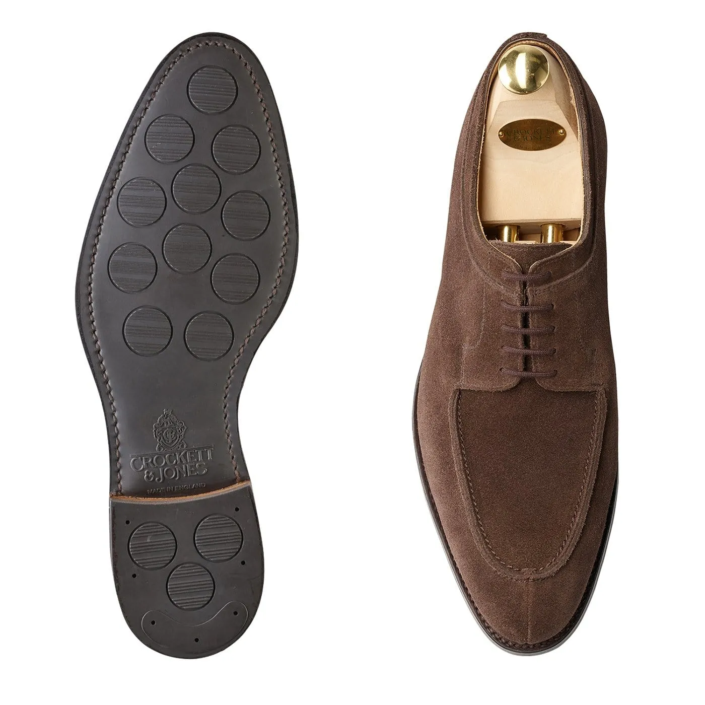 Hardwick Dark Brown Suede Chisel Shape
