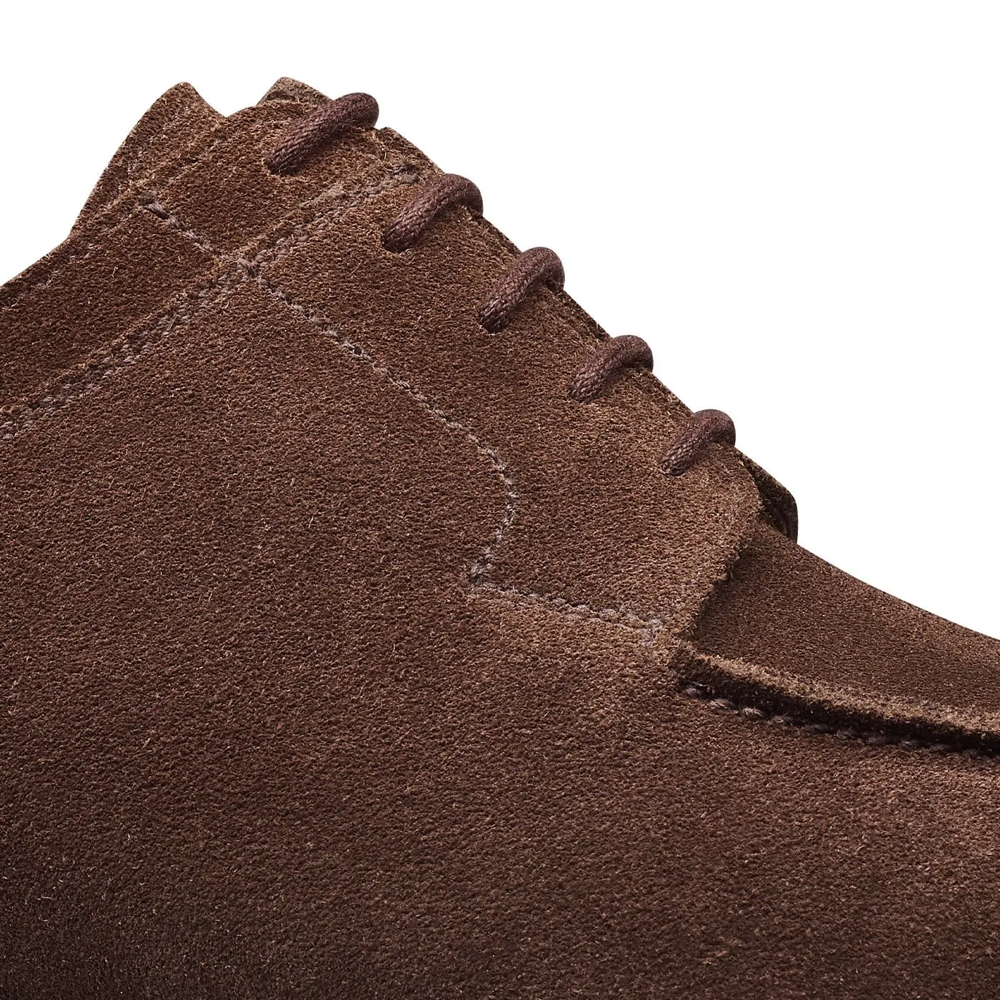 Hardwick Dark Brown Suede Stitched Seams Feel Prime