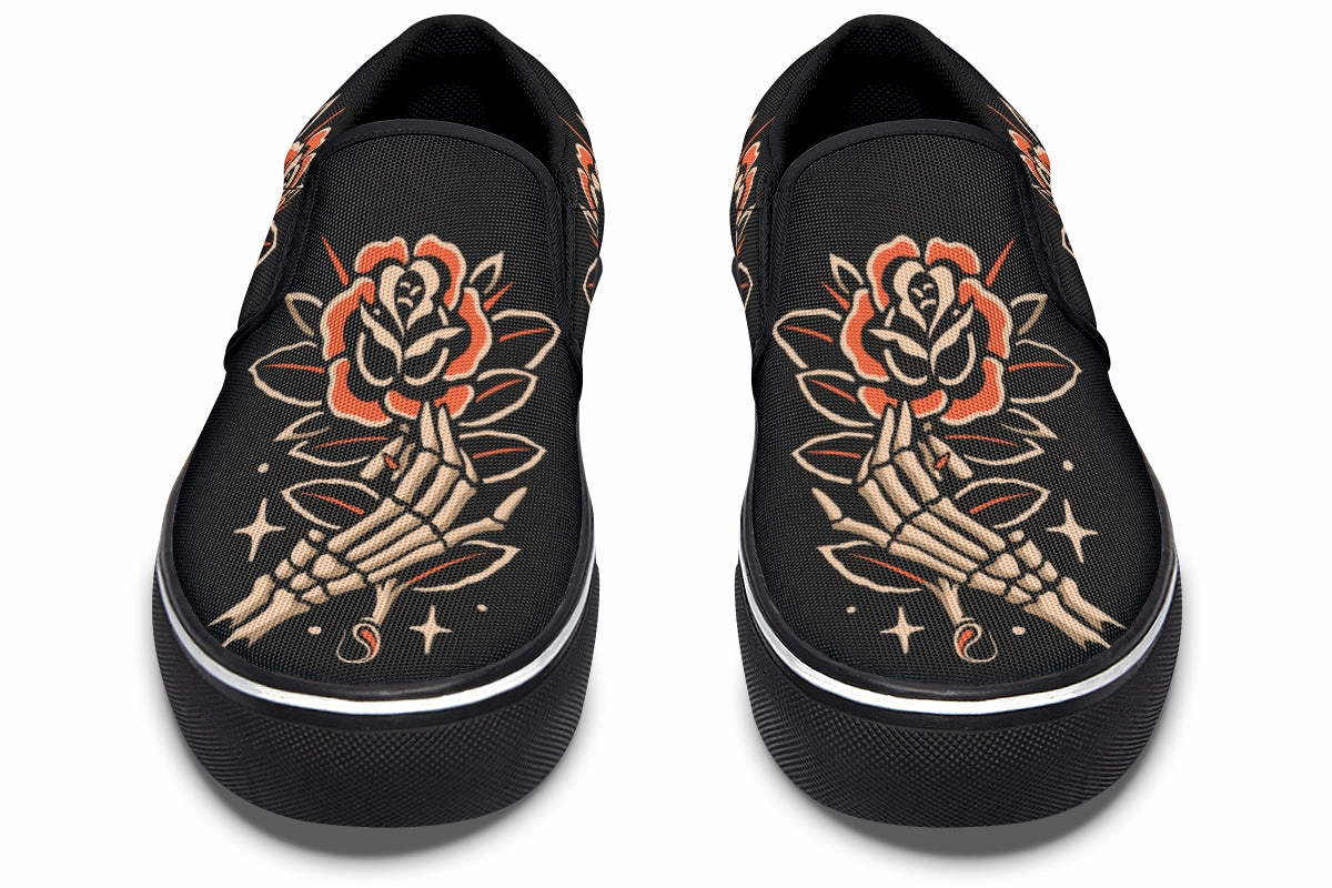 Night Out Comfort collar Skeleton Hands Slip On Shoes