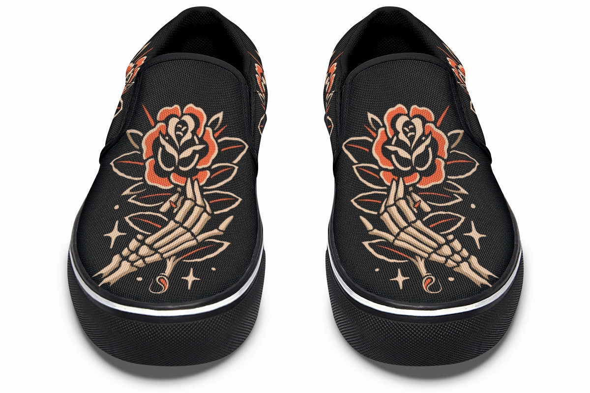Skeleton Hands Slip On Shoes Anytime Go