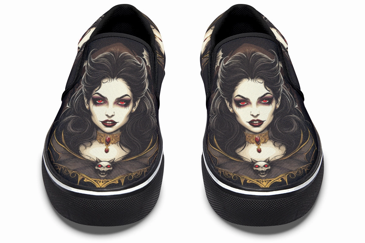 Neo Traditional Vampire Girl Slip On Shoes Ocean Walk