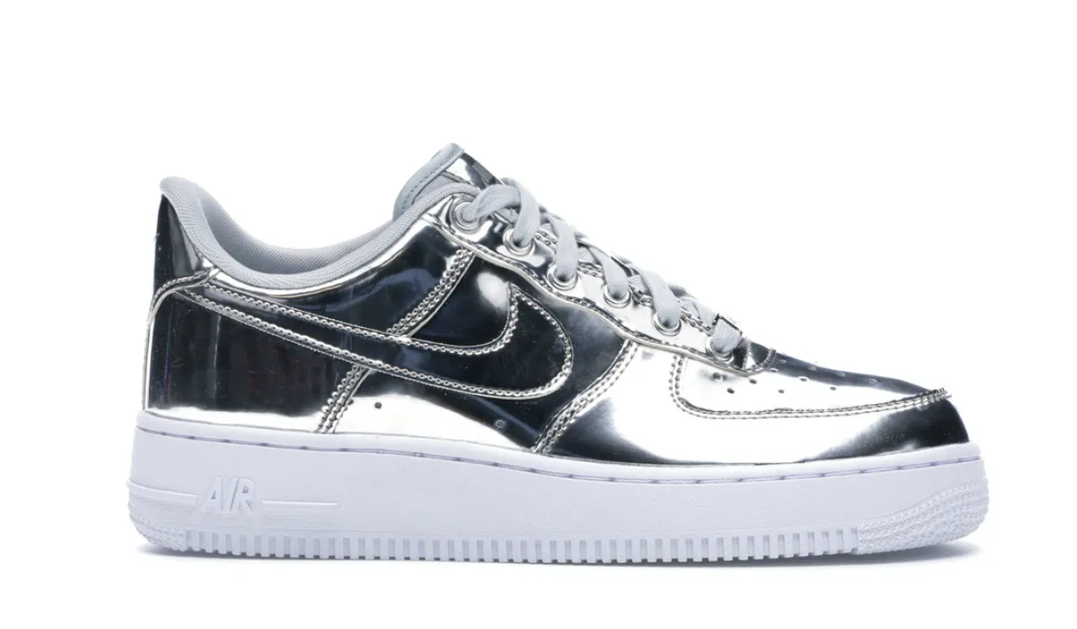 Fresh Tone Comfortable Wear Nike Air Force 1 Low Silver Chrome (W)