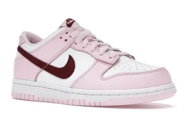 Shine Tone Nike Dunk Low Pink Foam Red White (GS)