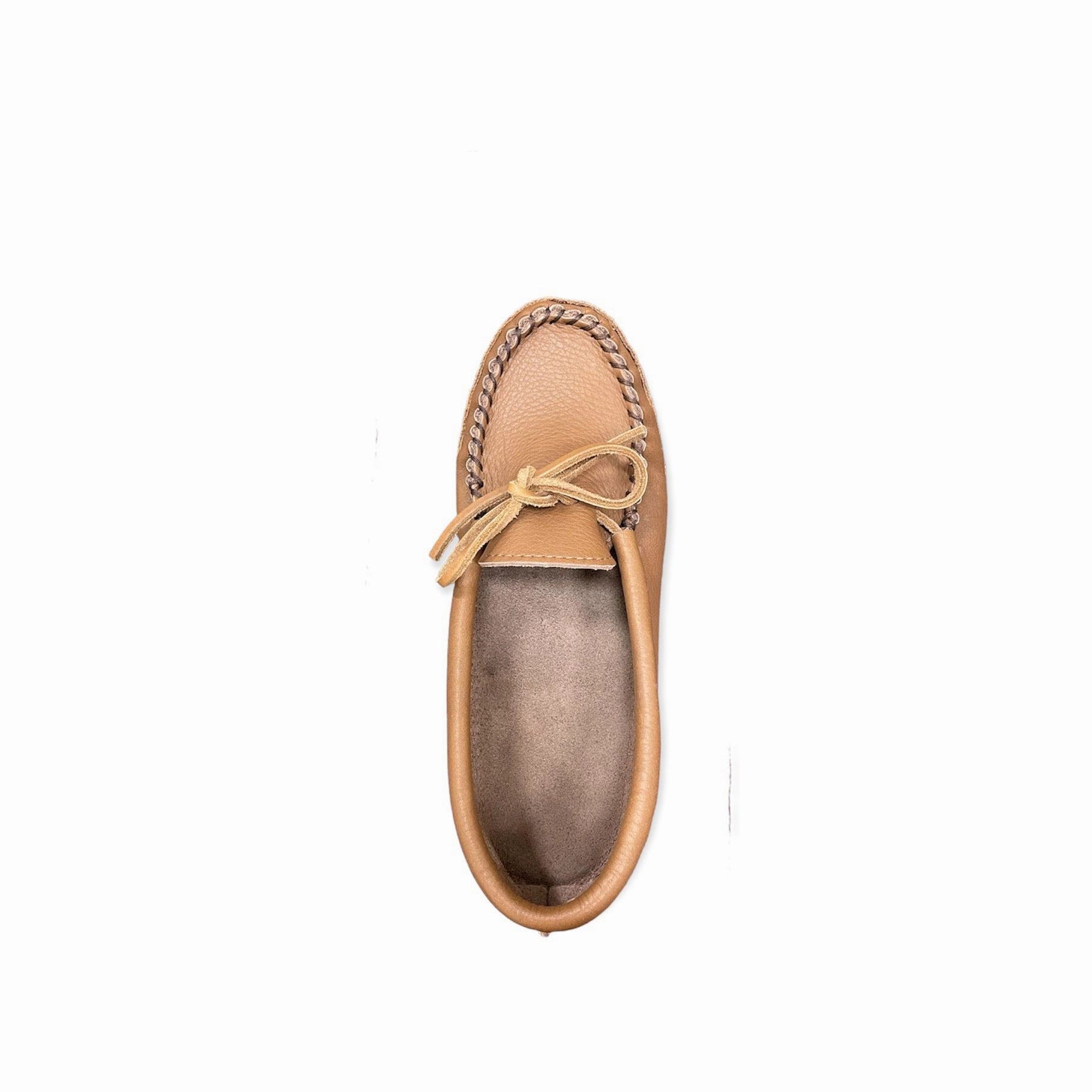 Anti Fading Soft Slip Maple Moosehide Moccasin