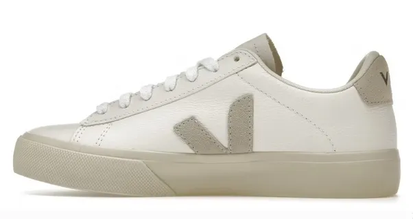 Matte Base Field Power Veja Campo Low Chromefree Leather White Natural (Women's)