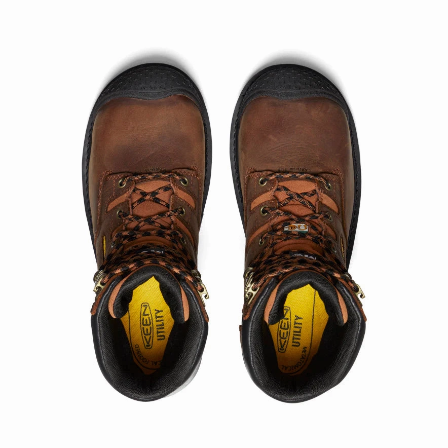 CSA Work Boot: Camden 8" INT. MET Leather Material Outdoor Tested