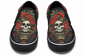 Skull Vase Slip On Shoes Soft Interior Cushioned
