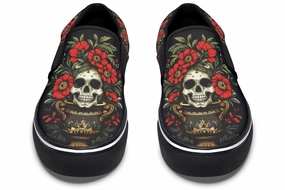 Skull Vase Slip On Shoes Soft Interior Cushioned