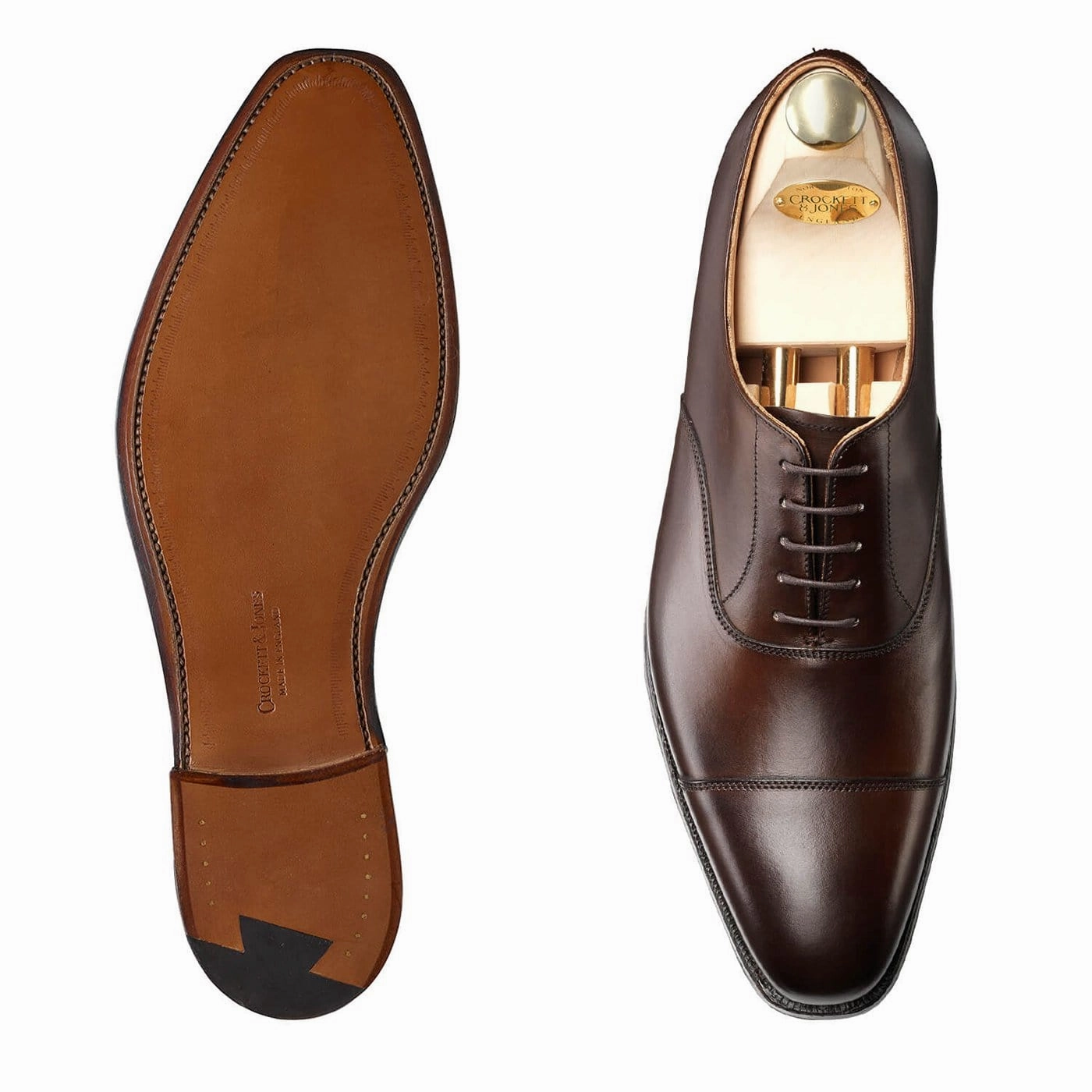 Hallam Dark Brown Burnished Calf Retro Style