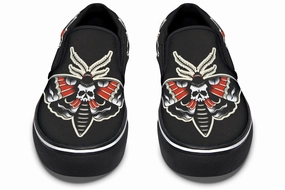 Deathmoth Slip On Shoes Durable Construction Low Top