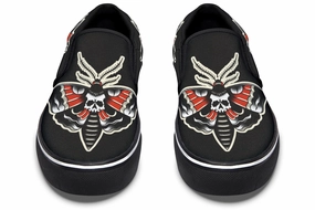 Deathmoth Slip On Shoes Durable Construction Low Top