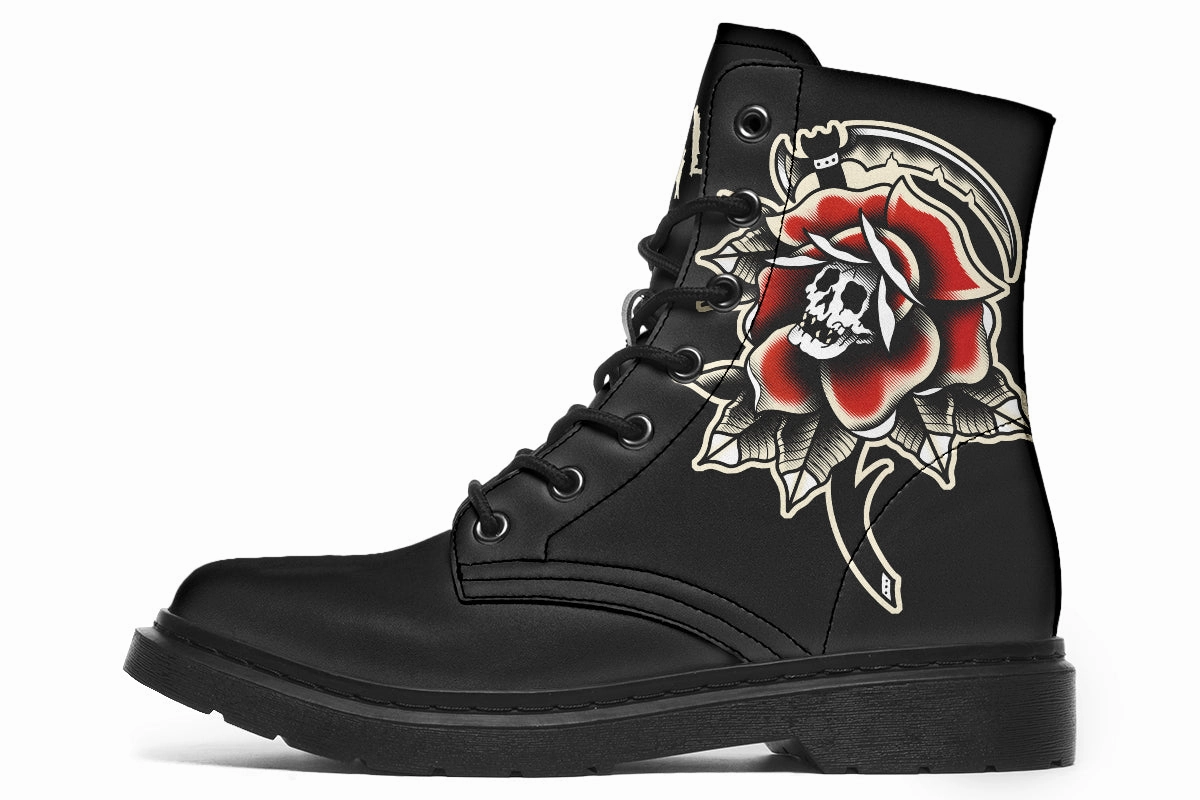 Toe Guard Red Rose Scythe Skull Boots