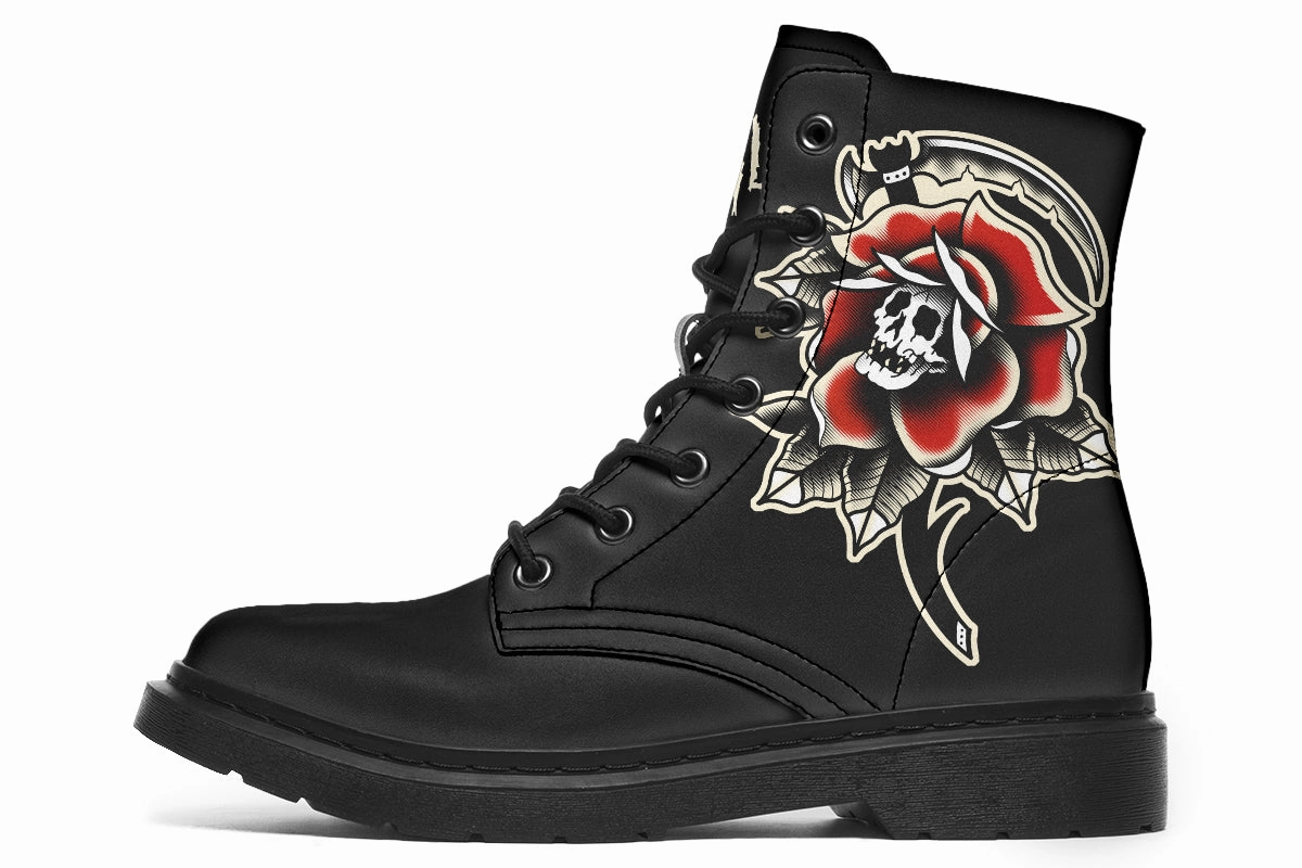 Toe Guard Red Rose Scythe Skull Boots