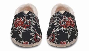 Pattern Rose Winter Casual Shoes Heart Glow