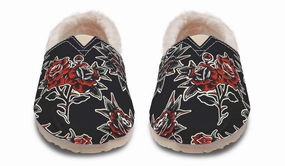 Pattern Rose Winter Casual Shoes Heart Glow
