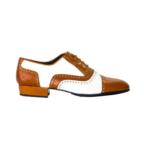 Pebete Wingtip Leather Mens Dance Shoes Firm Edge Korean Trend