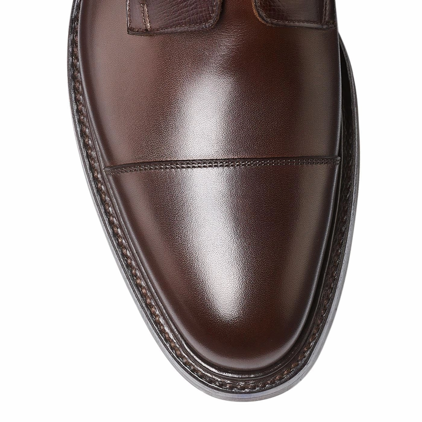 Perth Coffee Antique Calf & Dark Brown Willow Grain Lightweight