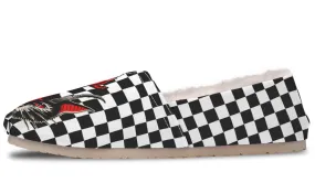 Mesh Cat Demon Checkered Winter Casual Shoes