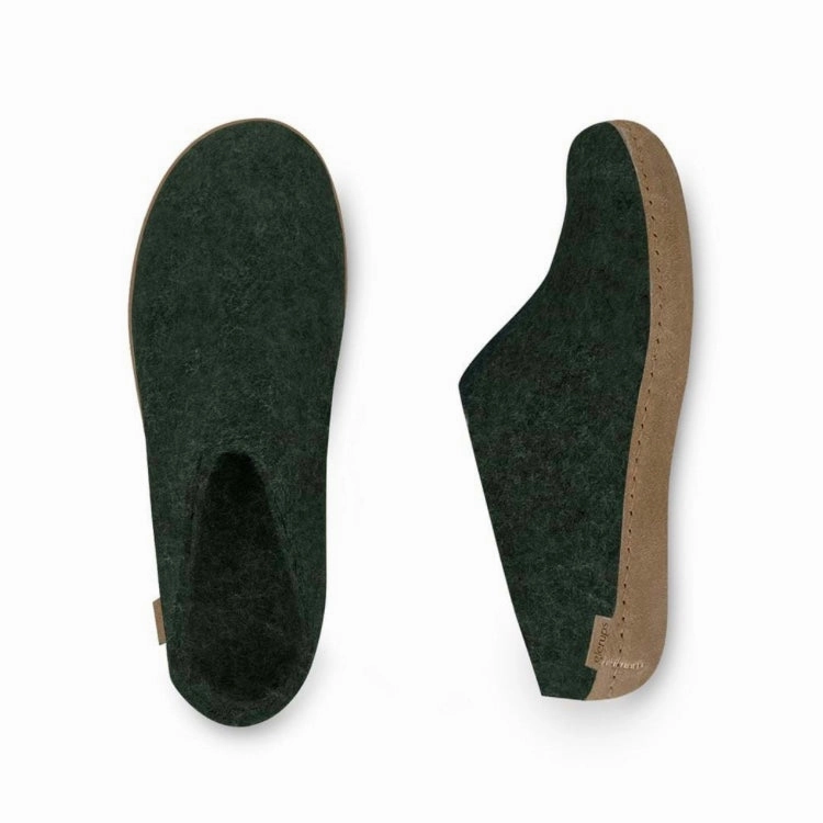 Slip-on with Leather Sole - Forest Comfy Sandal Step Sturdy
