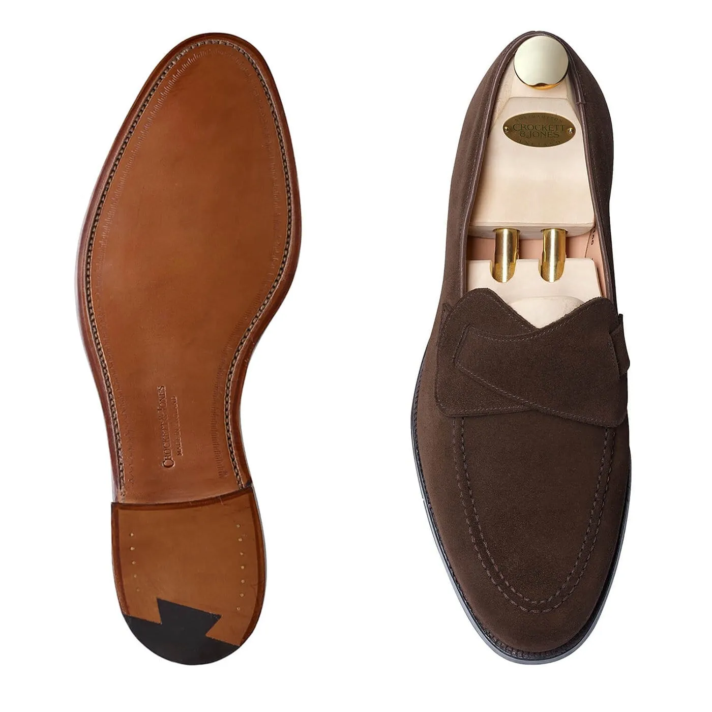 Soft Heel Selby Dark Brown Calf Suede