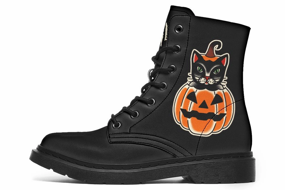 Pumpkin Cat Boots Soft Interior