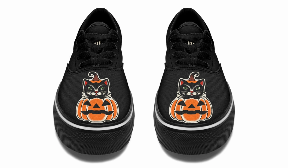 Pumpkin Cat Classic Shoes Kind Step Sturdy Build