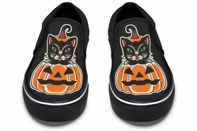 Pumpkin Cat Slip On Shoes Comfort Ankle Stable base