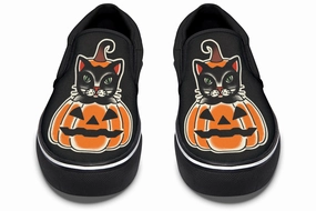 Pumpkin Cat Slip On Shoes Comfort Ankle Stable base