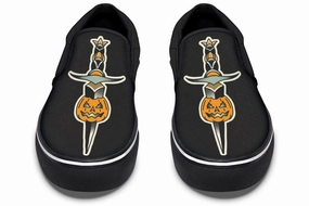 Anti Bacterial heel cup Pumpkin Dagger Slip On Shoes