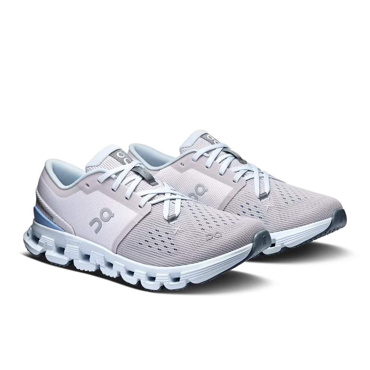 mud proof Chic Fit On Running Cloud X 4 Silver Chambray (Women)