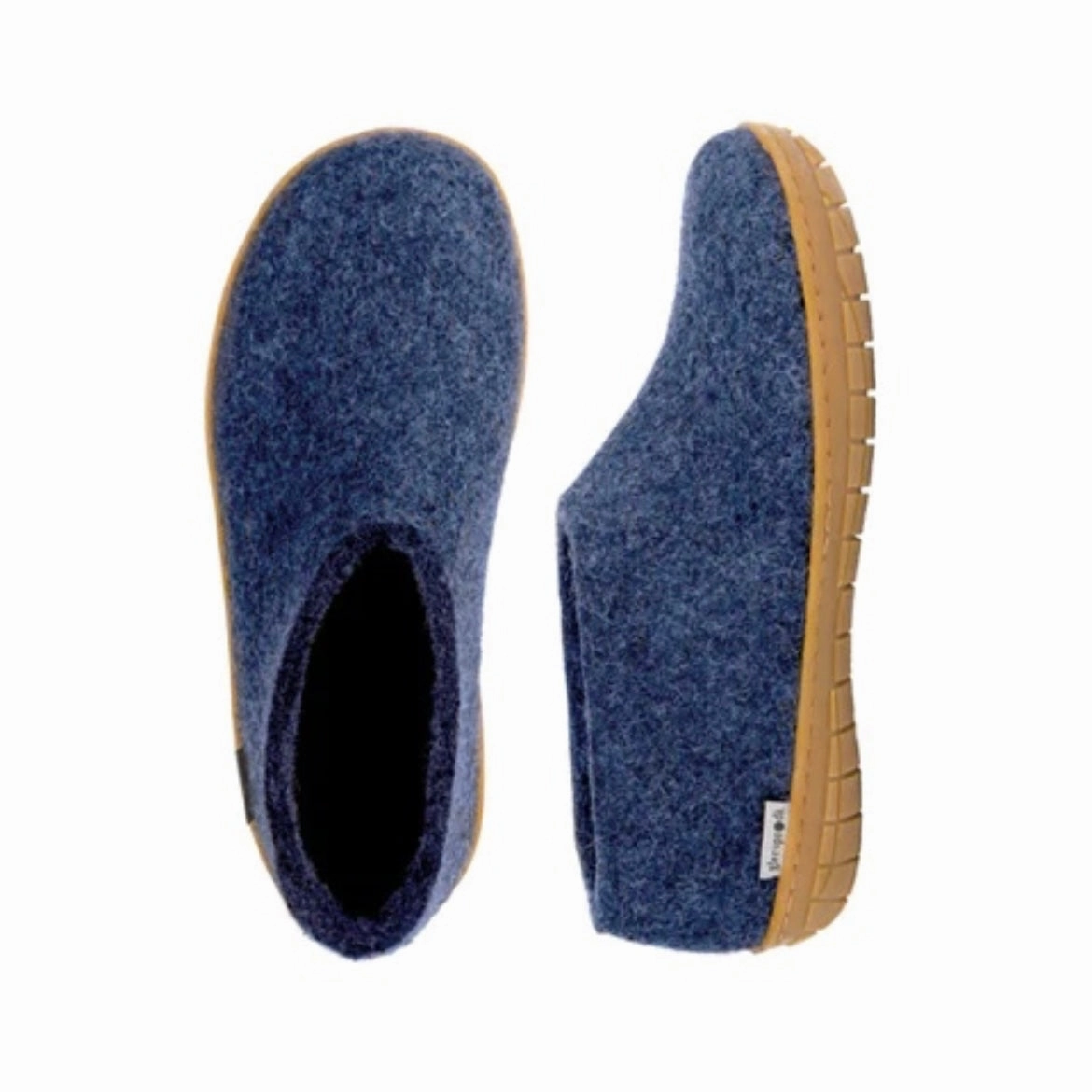 Shoe with Honey Rubber - Denim synthetic leather