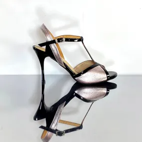 Raisa - Soft pink and patent black trim Tango Shoes Narrow Fit