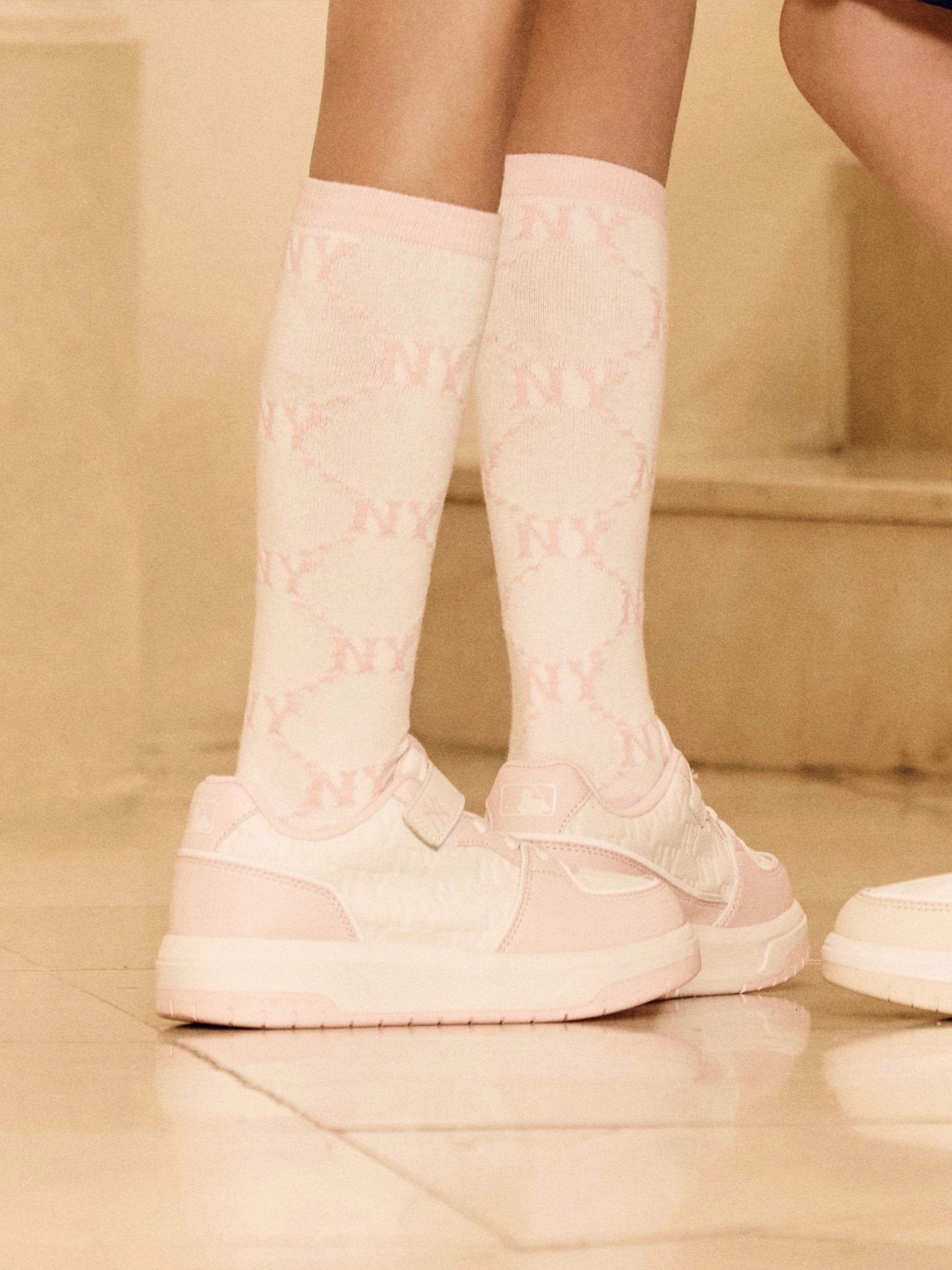 Canvas Cushioned Midsole Chunky Liner Embo Denim Monogram Junior