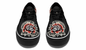 Red Rose Scythe Skull Classic Shoes Torsion control Smart Fit