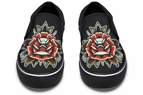 Traditional Rose Slip On Shoes Easy Flow