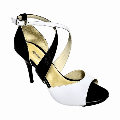 Versatile Spark Luna - Black & White Leather Tango Shoes