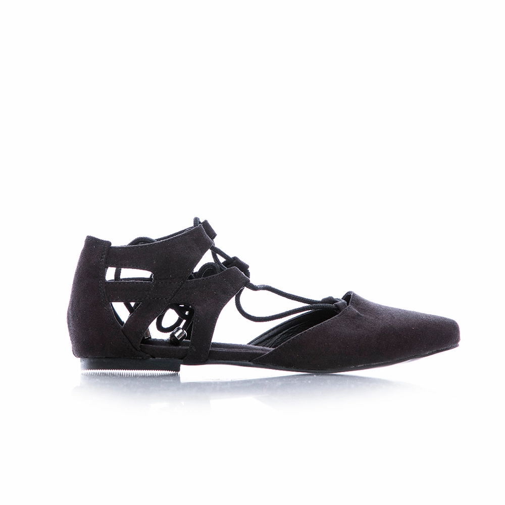 ground contact Balanced Fit Rosalina - Pointed Closed Toe Flat Dance Sandals (Street Sole)