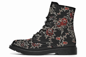 Rose Pattern Boots Ice Grip Skate Cool