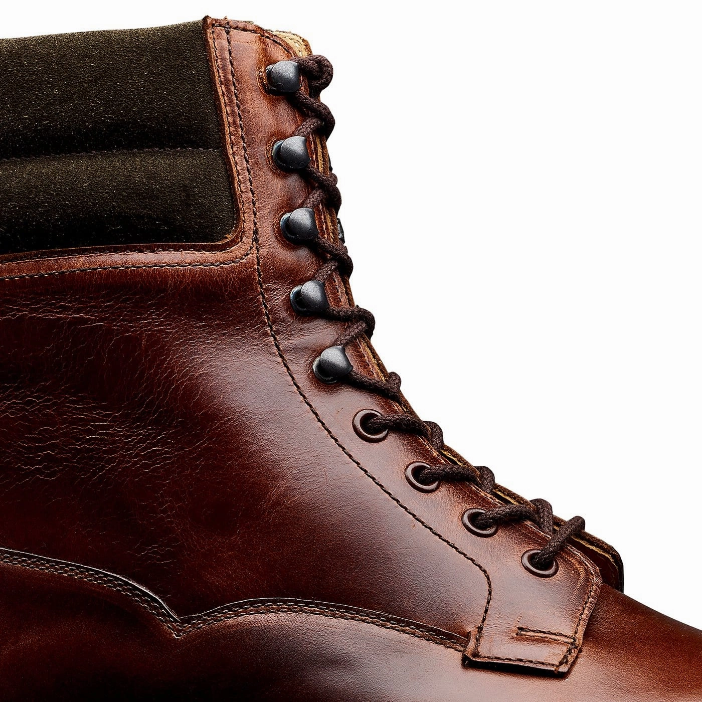 Air Move Ross Chocolate Hurricane Hide & Earth Green Suede Collar