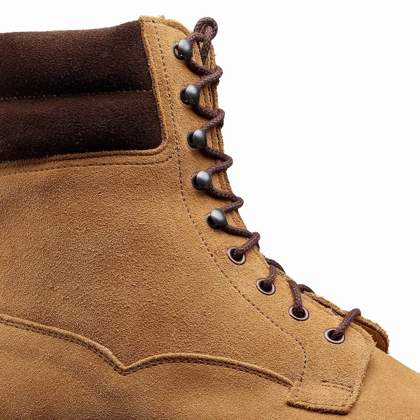 Earth Tones Support Cushion Ross Fawn Suede & Dark Brown Suede Collar